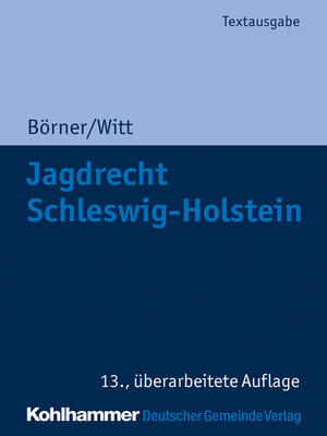 cover image of Jagdrecht Schleswig-Holstein